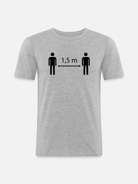 distance - Men's Slim Fit T-Shirt - heather grey