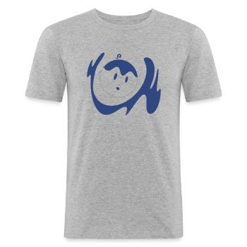 Feel Free - Men's Slim Fit T-Shirt - heather grey - Front - Nik (191cm)