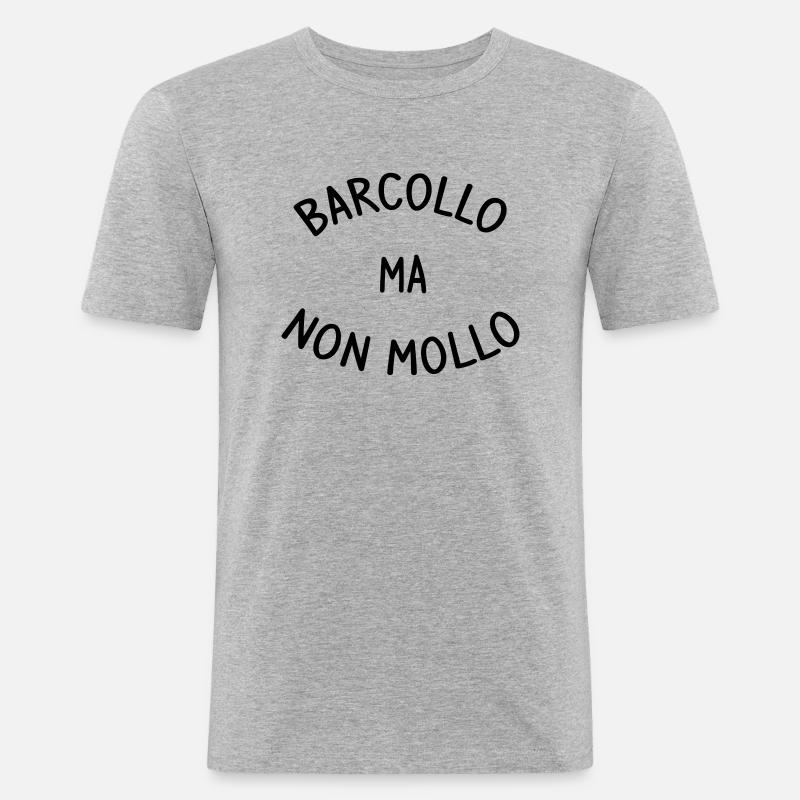 barcollo ma non mollo - Maglietta aderente da uomo - grigio melange