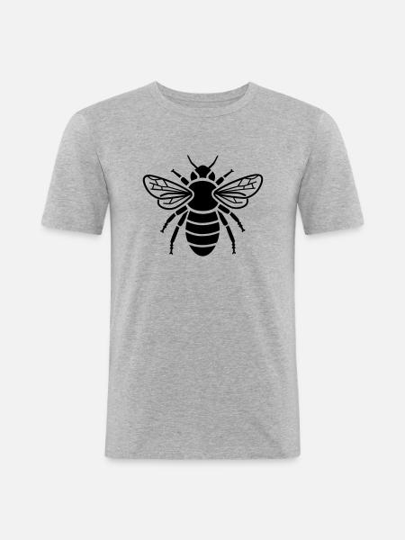Bee - insect - Men's Slim Fit T-Shirt - heather grey