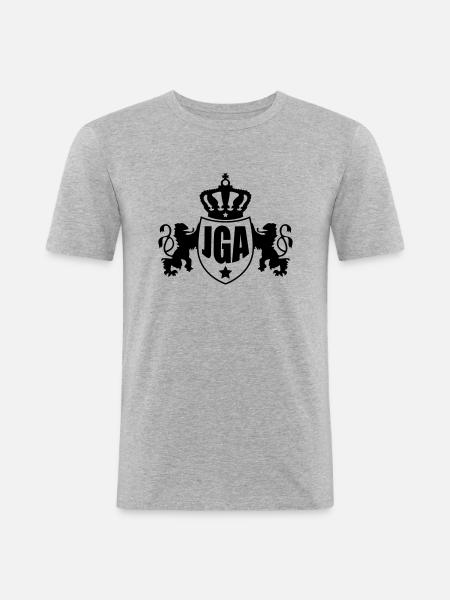 jga - Männer Slim Fit T-Shirt - Grau meliert