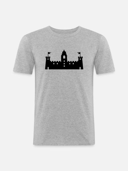 burg_2 - Men's Slim Fit T-Shirt - heather grey