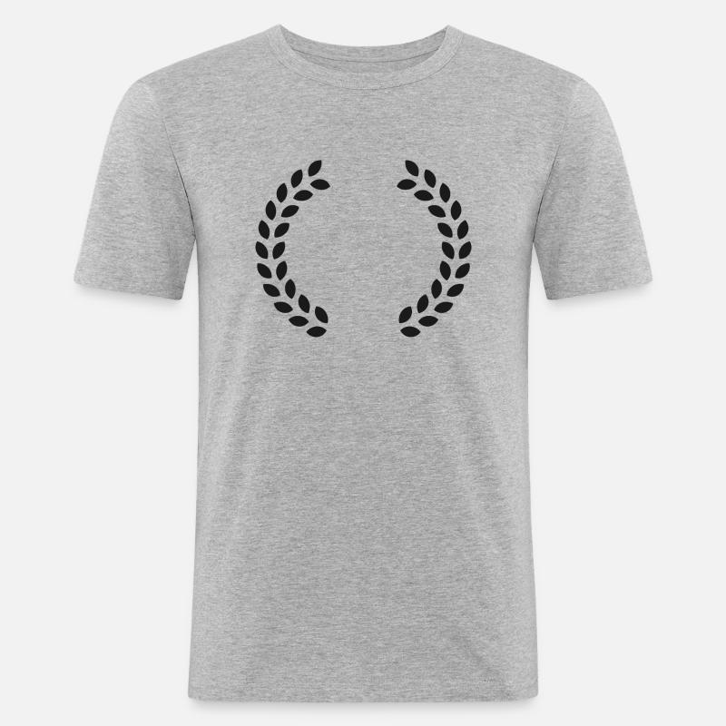 Krans Krone Schwarz Selbstgestaltung - Männer Slim Fit T-Shirt - Grau meliert