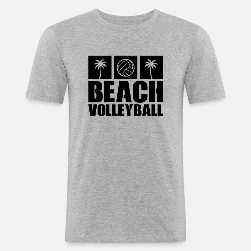 Beach volleyball - Men's Slim Fit T-Shirt - heather grey