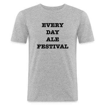 Every Day Ale Festival - Men's Slim Fit T-Shirt - heather grey - Front - Nik (191cm)