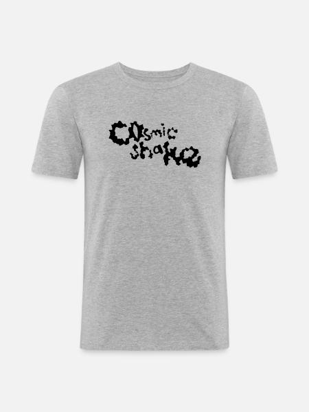 COSMIC SHAKE - Männer Slim Fit T-Shirt - Grau meliert