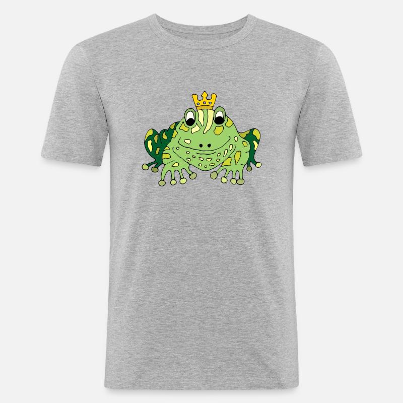 Frosch - Männer Slim Fit T-Shirt - Grau meliert