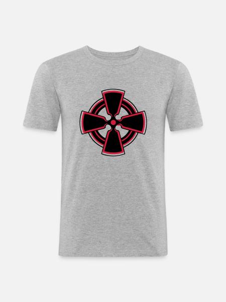celtic_cross - Men's Slim Fit T-Shirt - heather grey