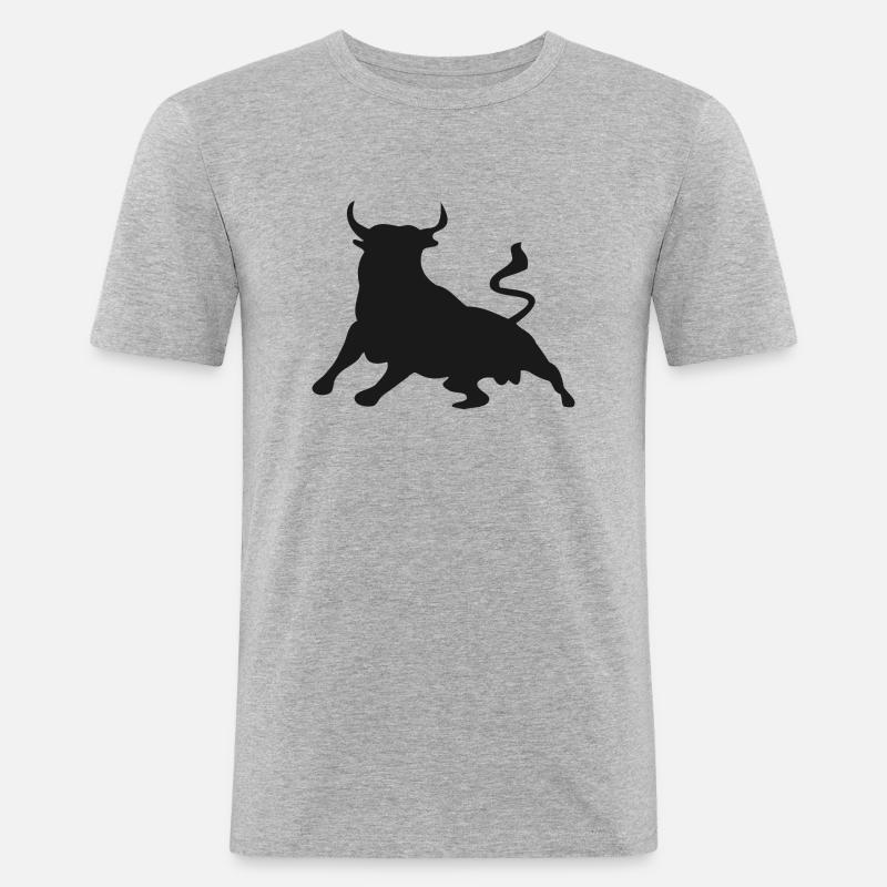 bull - Men's Slim Fit T-Shirt - heather grey