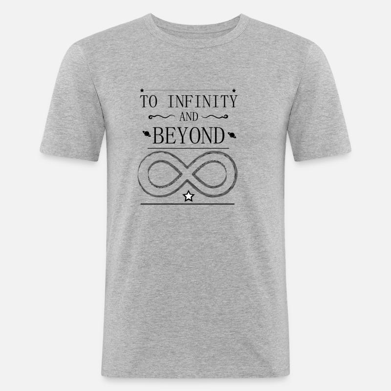 to infinity and beyond - Männer Slim Fit T-Shirt - Grau meliert