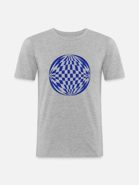 3D sphere - Men's Slim Fit T-Shirt - heather grey