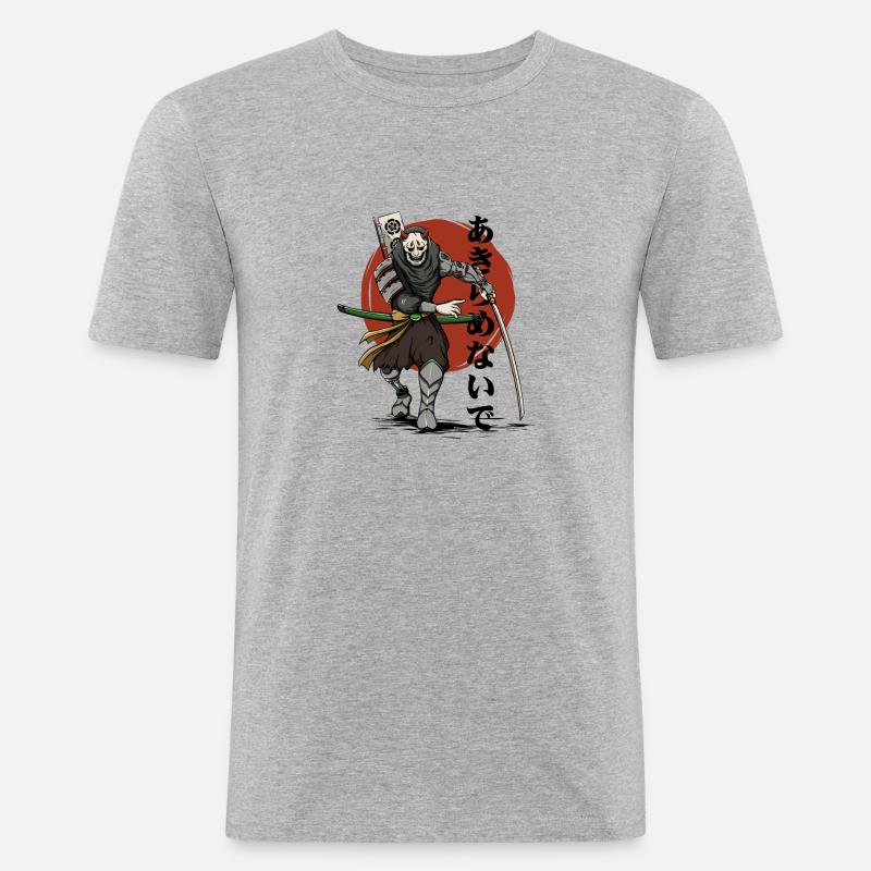 Amputierter Samurai (gOT it!) - Männer Slim Fit T-Shirt - Grau meliert