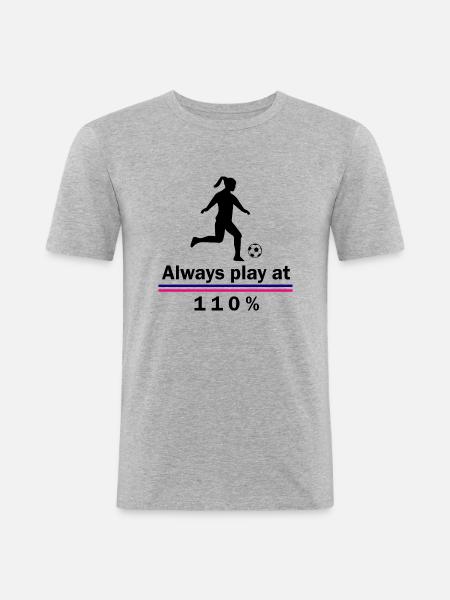 Fußball Soccer - Men's Slim Fit T-Shirt - heather grey