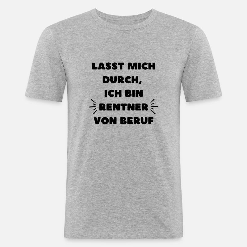 Ich bin Rentner von Beruf - Männer Slim Fit T-Shirt - Grau meliert