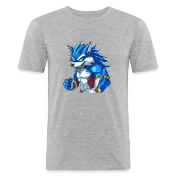 PRIMAL SURGE — Howlers Edition - Men's Slim Fit T-Shirt - heather grey - Front - Nik (191cm)