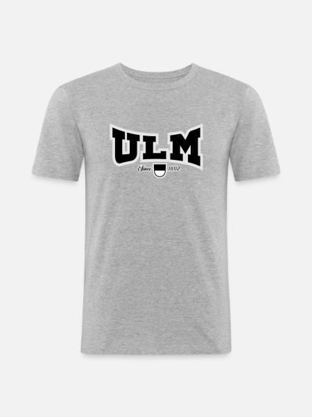 ULM - Männer Slim Fit T-Shirt - Grau meliert