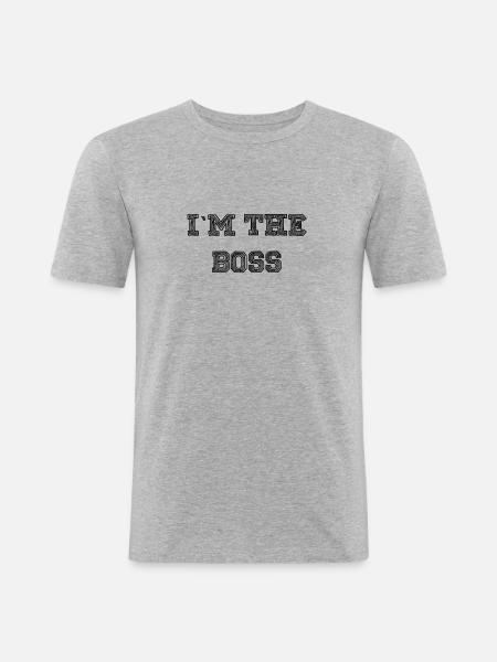 I'm the Boss - Men's Slim Fit T-Shirt - heather grey