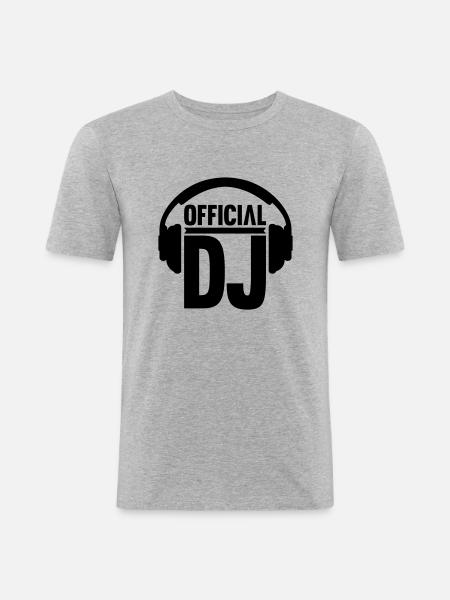 official_dj_f1 - Männer Slim Fit T-Shirt - Grau meliert