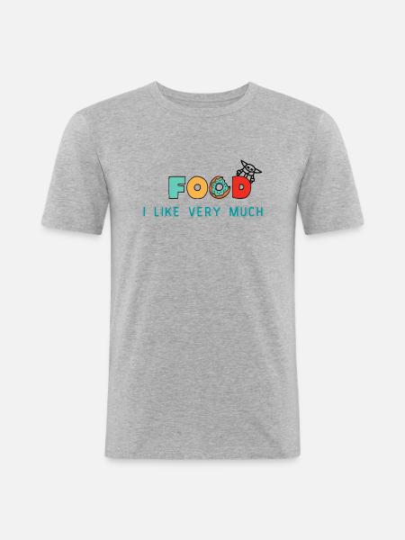 Food - Men's Slim Fit T-Shirt - heather grey