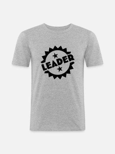 Team Leader - Men's Slim Fit T-Shirt - heather grey