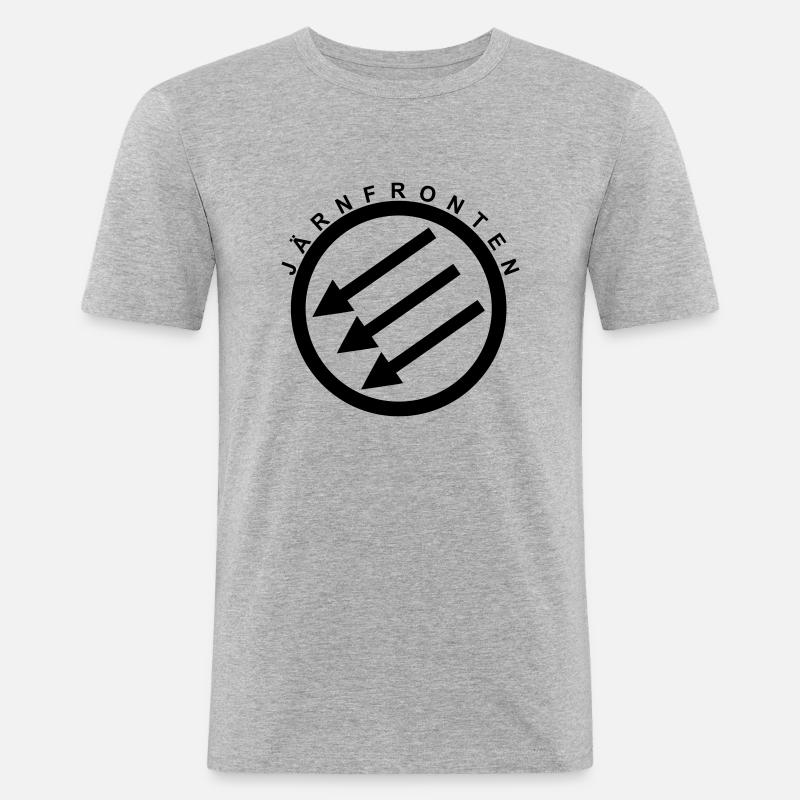 Järnfronten / Eiserne Front / Iron Front - Men's Slim Fit T-Shirt - heather grey