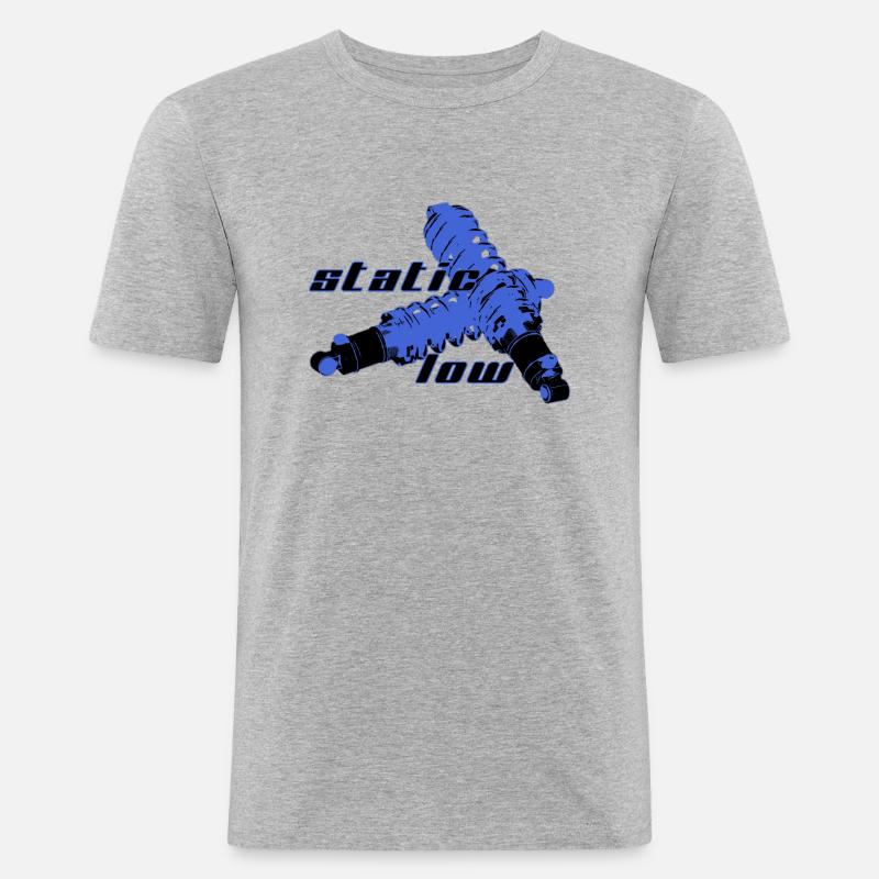 staticlow 1 - Männer Slim Fit T-Shirt - Grau meliert