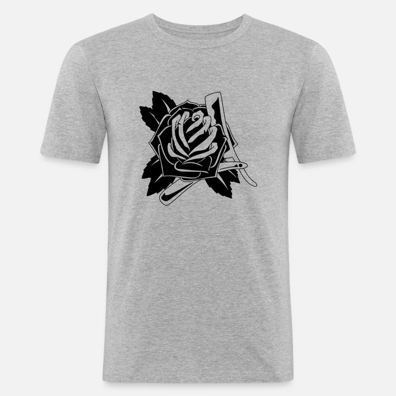 Dont Cut - Männer Slim Fit T-Shirt - Grau meliert