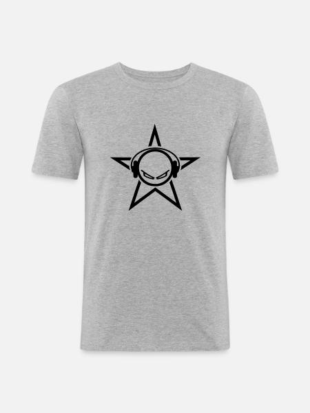 dj - Men's Slim Fit T-Shirt - heather grey