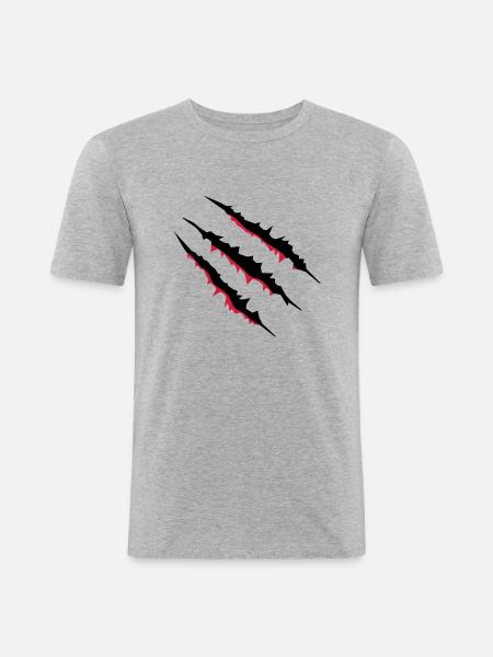 krallen_002 - Men's Slim Fit T-Shirt - heather grey