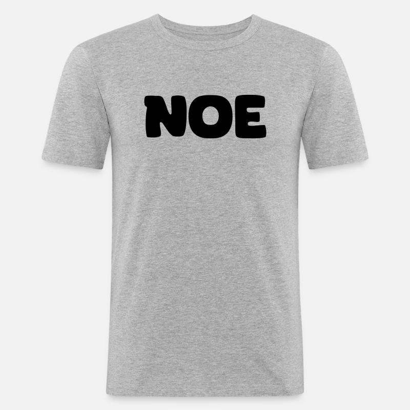 Name - Noe - Männer Slim Fit T-Shirt - Grau meliert