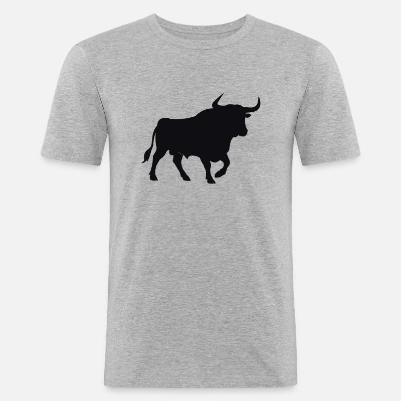 bull - Men's Slim Fit T-Shirt - heather grey