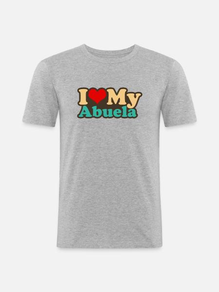 i love my abuela - Men's Slim Fit T-Shirt - heather grey