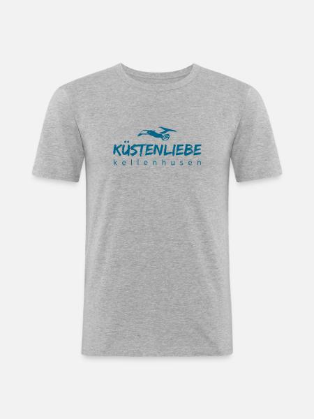 küste Möwe - Männer Slim Fit T-Shirt - Grau meliert