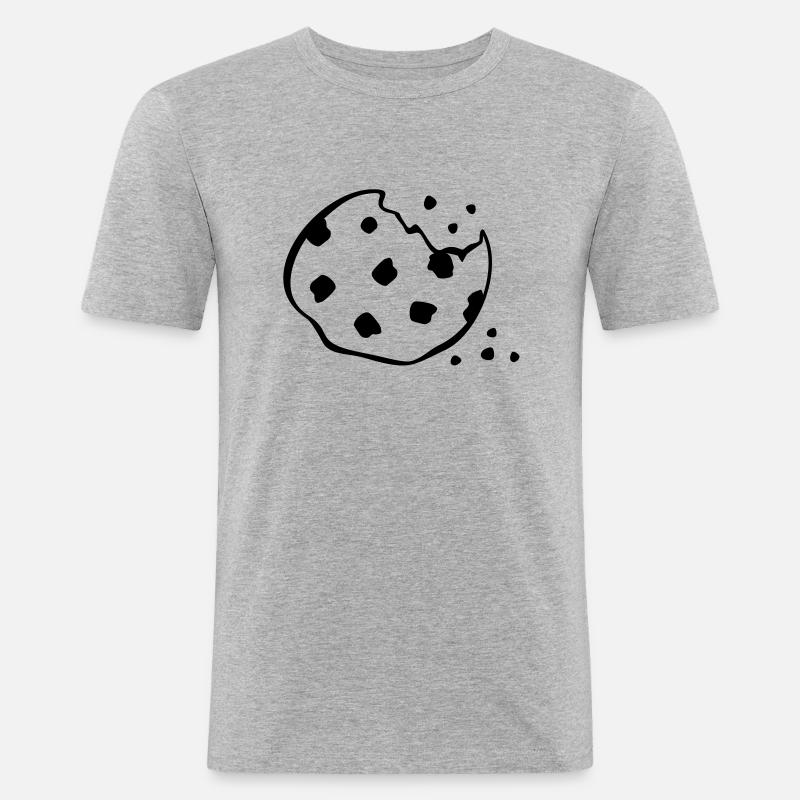 Cookie - Männer Slim Fit T-Shirt - Grau meliert