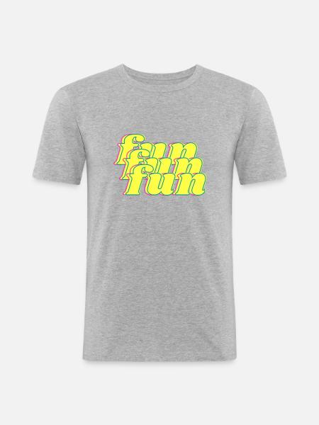 fun - T-shirt près du corps Homme - gris chiné