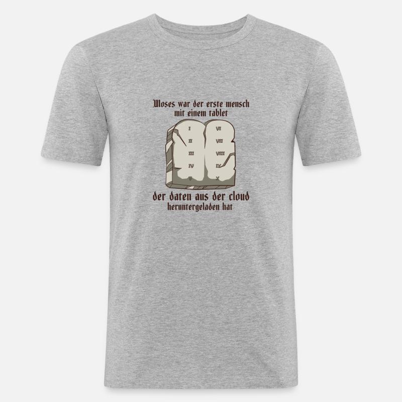 Datenschutz Internet Datenschutzbeauftragter - Männer Slim Fit T-Shirt - Grau meliert