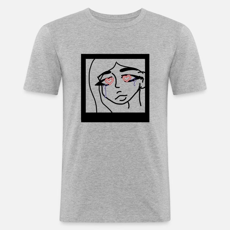 267FB723 302E 404B 84CD 2C77C4045C55 - Männer Slim Fit T-Shirt - Grau meliert