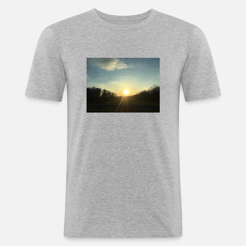 Hoffnung - Männer Slim Fit T-Shirt - Grau meliert