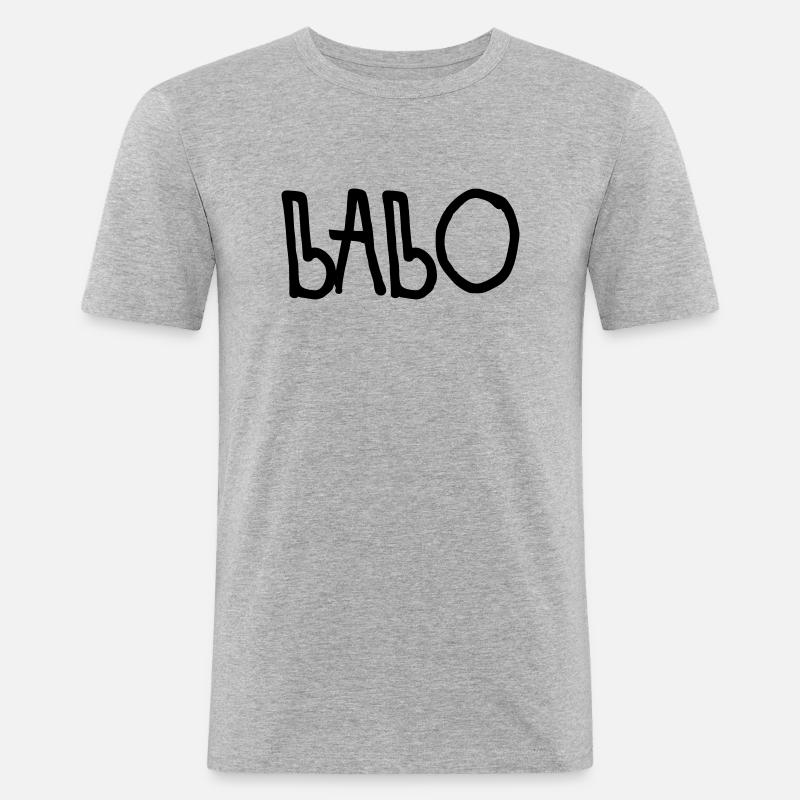 Babo - Männer Slim Fit T-Shirt - Grau meliert