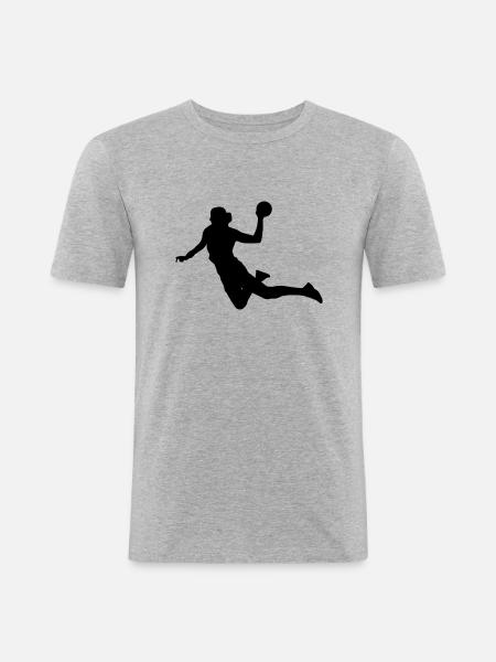 Handball female eu - Men's Slim Fit T-Shirt - heather grey
