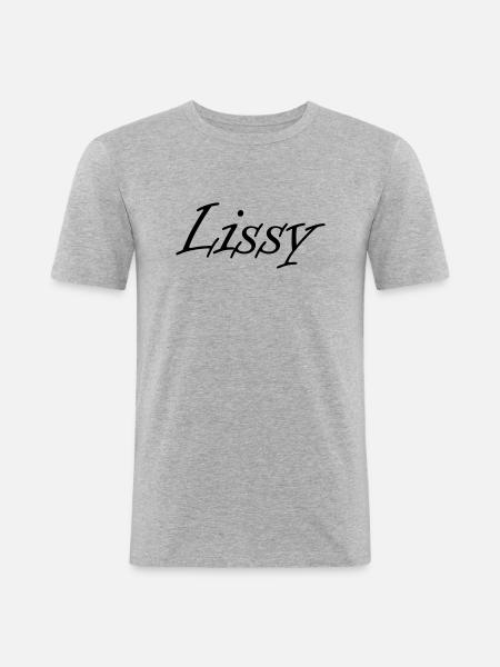 lissy - Männer Slim Fit T-Shirt - Grau meliert