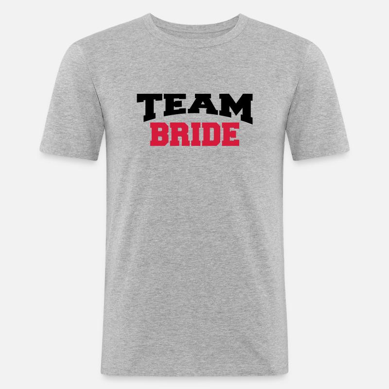 Team Bride - Männer Slim Fit T-Shirt - Grau meliert