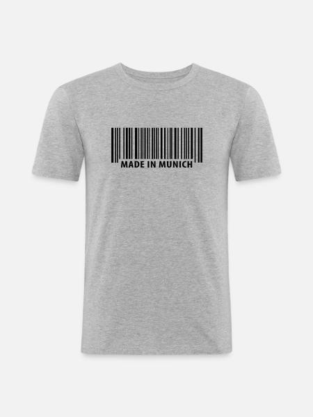 Made in Munich - München - Men's Slim Fit T-Shirt - heather grey