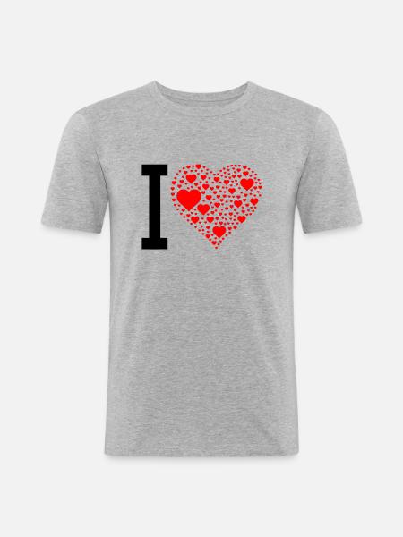 i love design 2 - Men's Slim Fit T-Shirt - heather grey