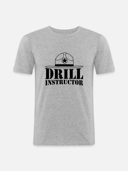 Sheriff Drill Instructor - Men's Slim Fit T-Shirt - heather grey