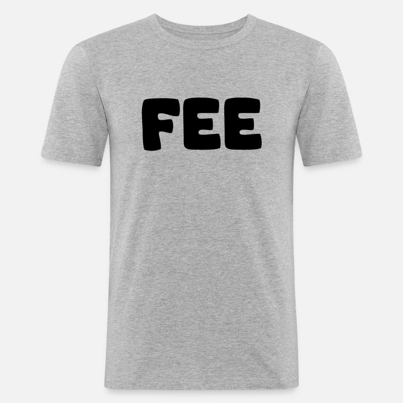 Name - Feee - Männer Slim Fit T-Shirt - Grau meliert