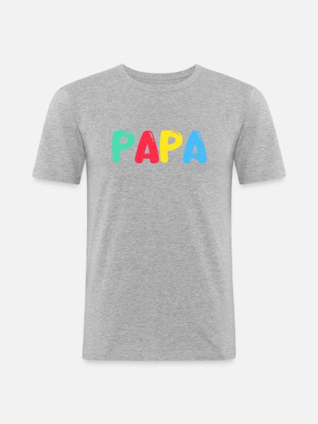 Dad - Men's Slim Fit T-Shirt - heather grey