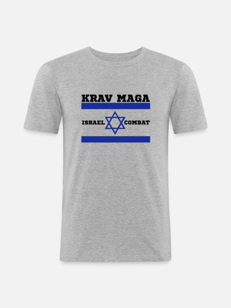 Krav Maga - Men's Slim Fit T-Shirt - heather grey