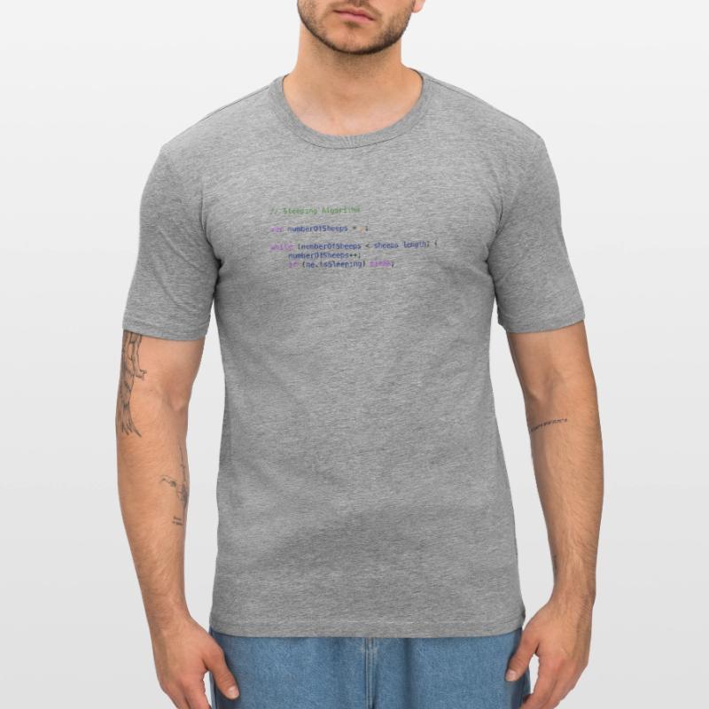 Programmers code sheep count logic Men's Slim Fit T-Shirt