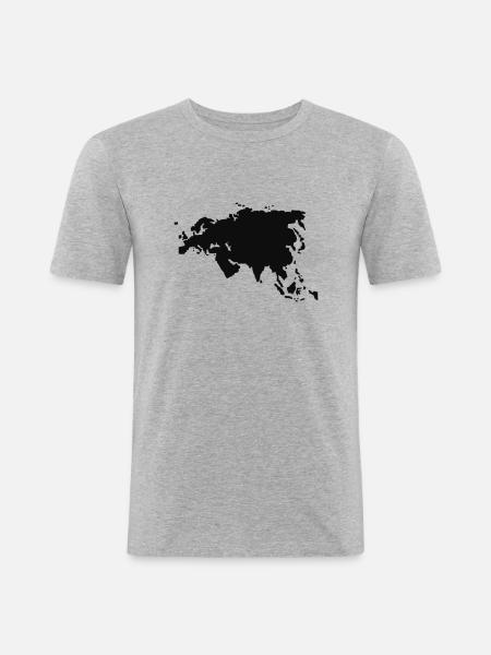 Eurasien - Männer Slim Fit T-Shirt - Grau meliert